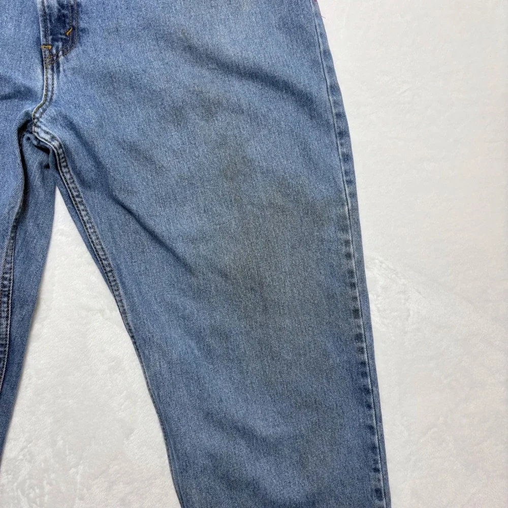 Levis 550 Relaxed Fit Tapered‎ Leg Jeans Mens 44x29 Light Wash Blue Denim